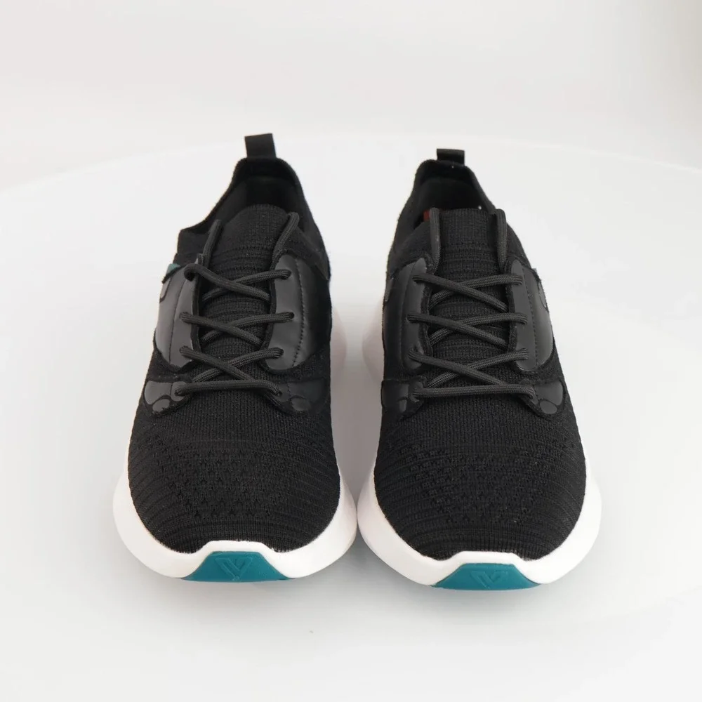 Vessi Womens Everyday Move Sneaker Size 9 Waterproof Black Knit Lace Up Shoe Low